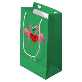Roze Flamingo Love Design - Gift Bag - Small Klein Cadeauzakje