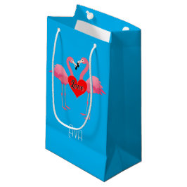 Roze Flamingo Love Design - Gift Bag - Small Klein Cadeauzakje