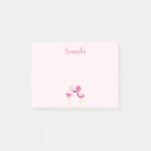  roze flamingo Love Post-it® Notes (Voorkant)