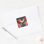 Roze Flamingo Love Sticker (Envelop)