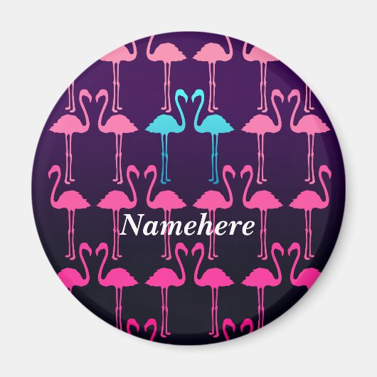 : roze flamingo magneet (Voorkant)