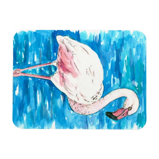 Roze flamingo magneet (Horizontaal)