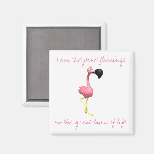 Roze Flamingo Magnet (Voorkant / Achterkant)