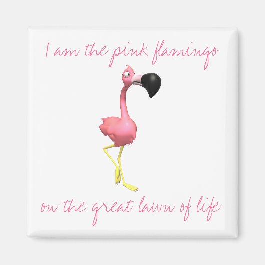 Roze Flamingo Magnet (Voorkant)