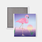 Roze Flamingo Magnet (Voorkant / Achterkant)