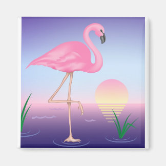 Roze Flamingo Magnet