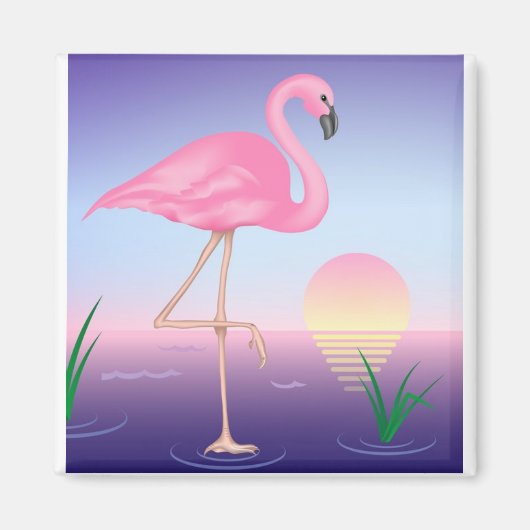 Roze Flamingo Magnet (Voorkant)