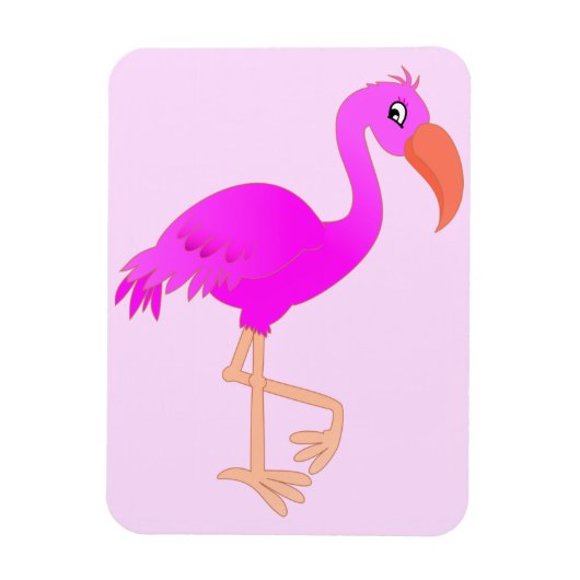 Roze Flamingo Magnet Magneet (Verticaal)