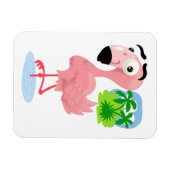 Roze Flamingo Magnet Magneet (Horizontaal)