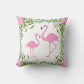 Roze Flamingo Mam en Baby Kussen (Voorkant)