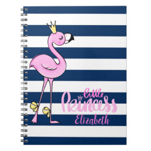 Roze Flamingo, Marineblauwe Strepen, Kleine Prinse Notitieboek