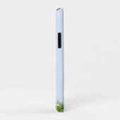 Roze Flamingo & Meadow met Flowers op Light Blue Case-Mate iPhone Case (Achterkant/rechts)