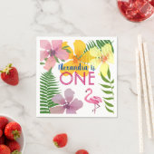 Roze Flamingo Meisje 1e Verjaardag Servet (Insitu)