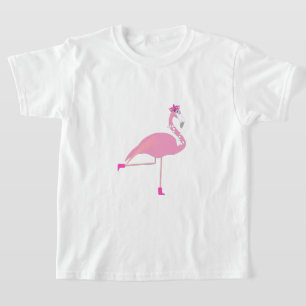 Roze Flamingo - Meisjes' Basic T-Shirt