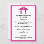 Roze Flamingo Menu Kaarten (Voorkant)