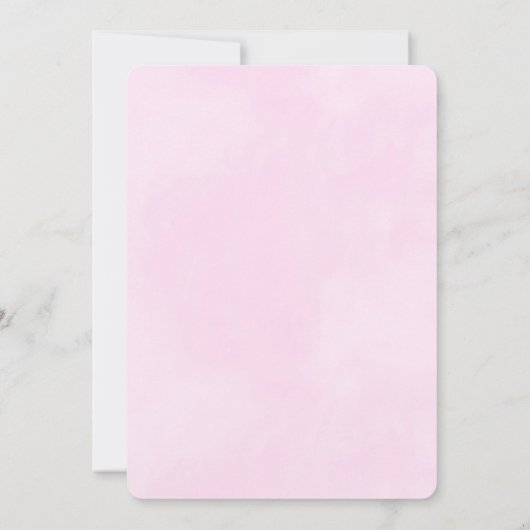 Roze Flamingo met Ananas & Watermeloendouche Kaart (Achterkant)