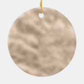 Roze flamingo met gepersonaliseerd goud en lijst keramisch ornament (Achterkant)