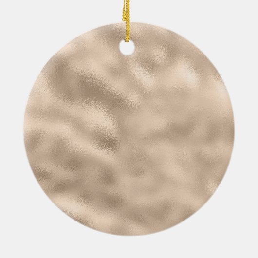 Roze flamingo met gepersonaliseerd goud en lijst keramisch ornament (Achterkant)