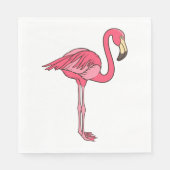 Roze flamingo met lange benen servet (Voorkant)