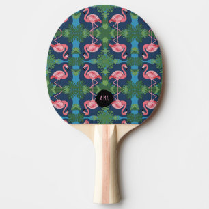 roze flamingo met naam tafeltennisbatje