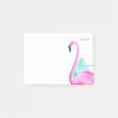 Roze flamingo met palmbomen post-it® notes (Voorkant)