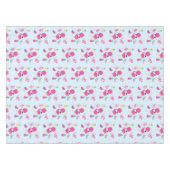 Roze Flamingo met Tropische Fruits Patroon Tafelkleed (Voorkant (Horizontaal))
