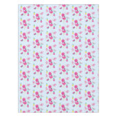 Roze Flamingo met Tropische Fruits Patroon Tafelkleed (Voorkant)