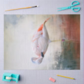 Roze flamingo met uitzicht op linker decoupage tissuepapier (Craft)