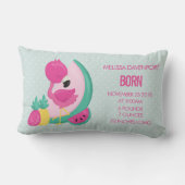 Roze Flamingo met Vers Vruchten Baby Geboorte Kussen (Achterkant)