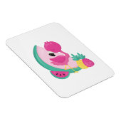 Roze Flamingo met Watermeloen en ananas Magneet (Rechterzijde)