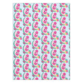Roze Flamingo met Watermeloen en ananas Tafelkleed (Voorkant)