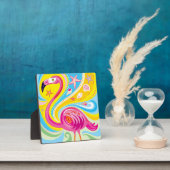 Roze Flamingo met Zeester Fotoplaat (Insitu)