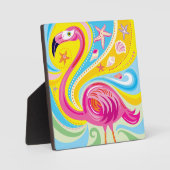 Roze Flamingo met Zeester Fotoplaat (Voorkant)