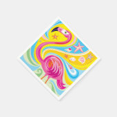 Roze Flamingo met Zeester Servet (Hoek)