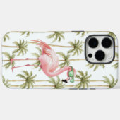 Roze Flamingo met zonnebril Palmbomen Case-Mate iPhone Case (Achterkant (horizontaal))