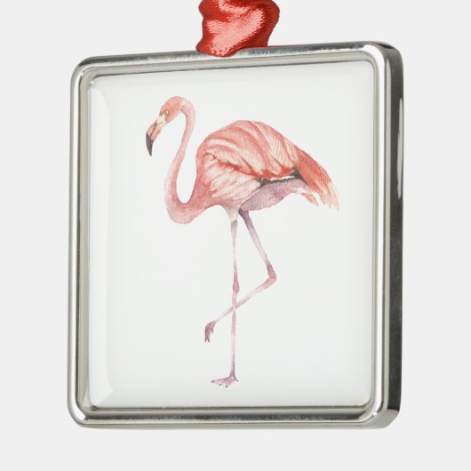 Roze Flamingo Metalen Ornament (Links)