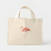 Roze Flamingo Mini Tote Bag (Voorkant)