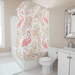 Roze Flamingo Mirage Douchegordijn