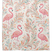 Roze Flamingo Mirage Douchegordijn (Voorkant)