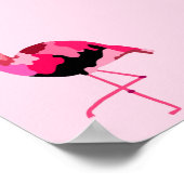 Roze Flamingo Modern Art Exotic Poster (Hoek)