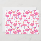 Roze Flamingo Modern Baby shower Dank u Kaart (Achterkant)