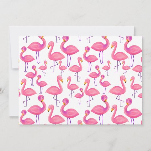 Roze Flamingo Modern Baby shower Dank u Kaart (Achterkant)