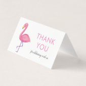 Roze Flamingo Modern Baby shower Dank u Kaart (Voorkant)