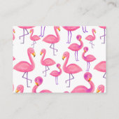 Roze Flamingo Modern Baby shower Luier Raffle Informatiekaartje (Achterkant)