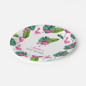 Roze Flamingo Modern Baby shower Papieren Bord (Gekanteld)