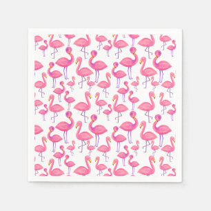 Roze Flamingo Modern Baby shower Servet