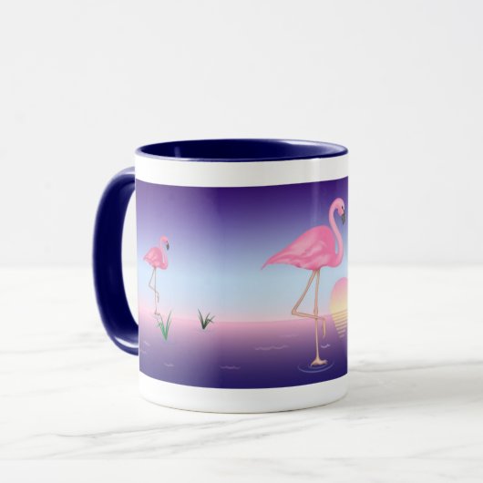 Roze Flamingo Mok (Voorkant links)