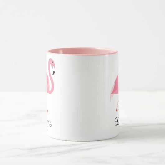 Roze Flamingo Mok (Midden)
