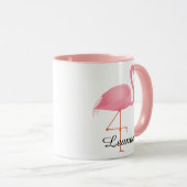 Roze Flamingo Mok (Voorkant rechts)