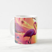 Roze flamingo mok! koffiemok (Voorkant links)